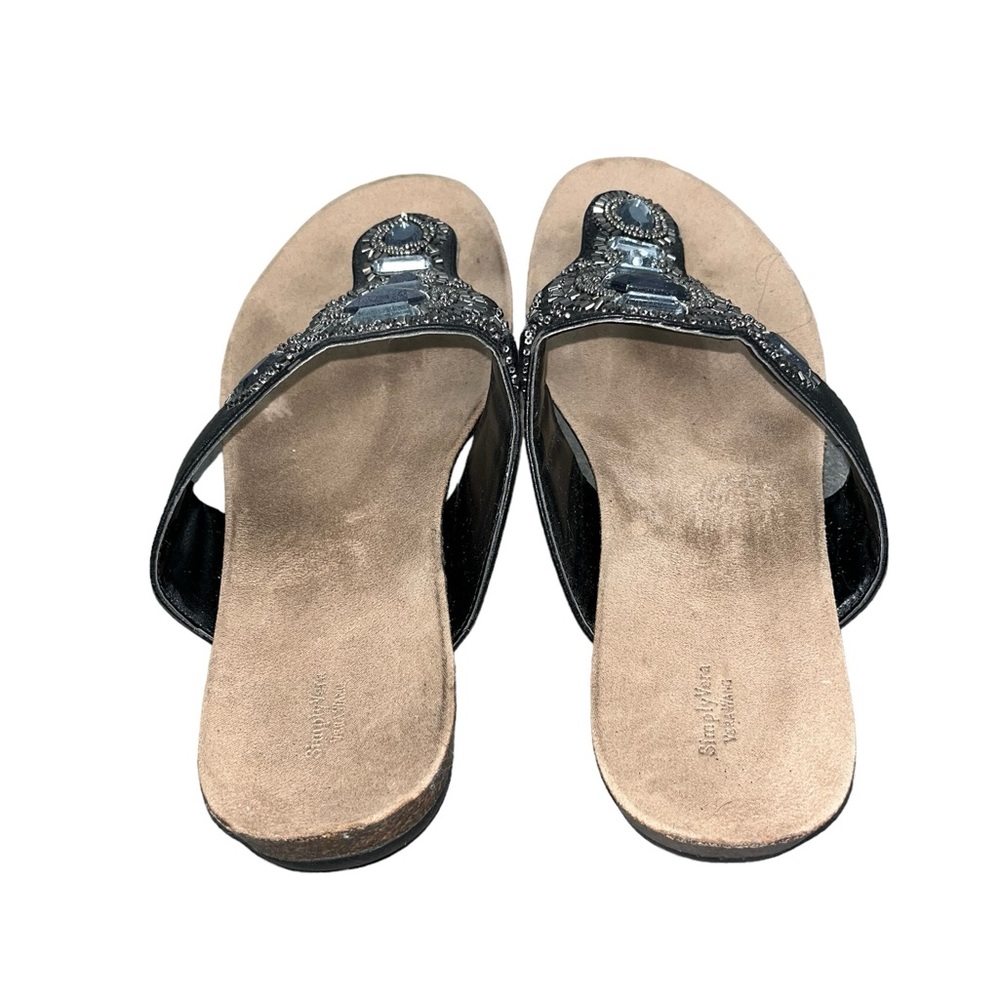 Simply Vera Vera Wang Black Sandal Size 9 M - Picture 2 of 6